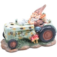 SID - Mini Gartenzwerg aus Kunstharz Traktor von SID
