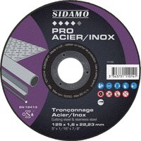 DISQ. TRONC PRO INOX EDELSTAHL D.125 x 1.6 x 22,23 SIDAMO - 10111014 DISQ. TRONC PRO INOX EDELSTAHL D.125 x 1.6 x 22,23 SIDAMO - 10111014 von SIDAMO