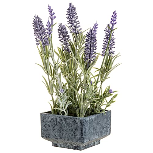 SIDCO Deko Lavendel Topf Kunstpflanze künstliche Blume Pflanze Zimmerpflanze Lavender von SIDCO