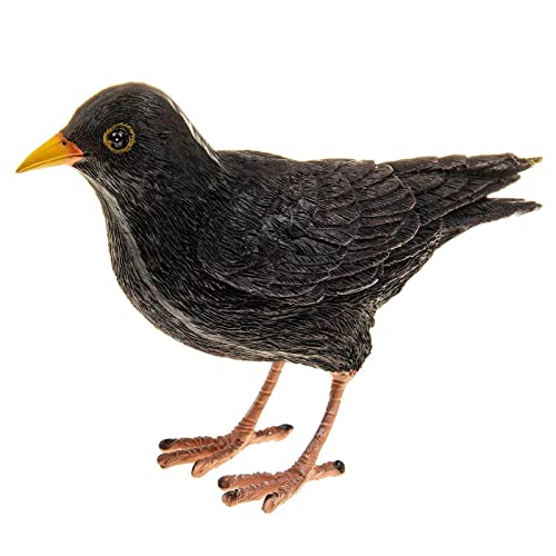 SIDCO Amsel Gartenfigur Vogel Gartendeko Vogelschreck Vogelfigur schwarz Skulptur von SIDCO