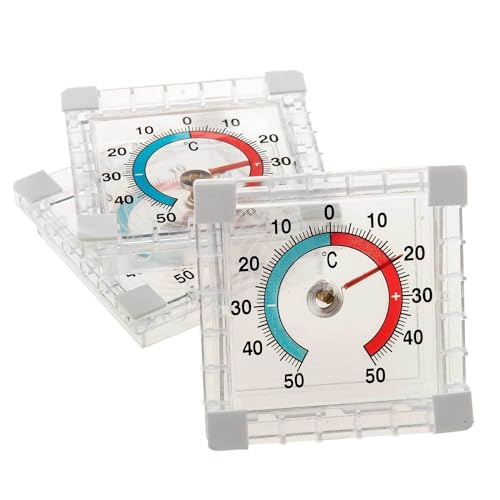 SIDCO Fensterthermometer 3 x Thermometer Außenthermometer selbstklebend Zimmer Thermometer von SIDCO