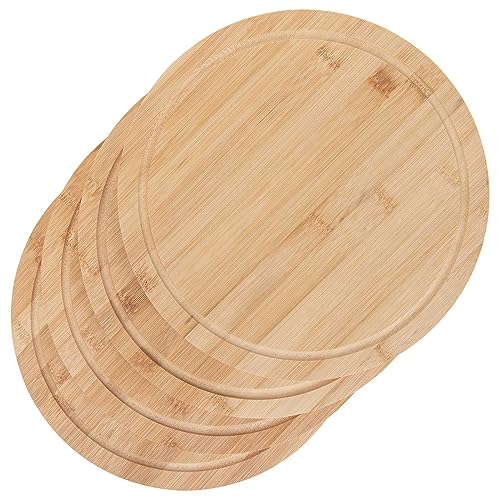 SIDCO Fleischteller 4 x Schneidebrett Bambus Holzteller rund Brotzeitbrett groß Ø 25 cm SIDCO Fleischteller 4 x Schneidebrett Bambus Holzteller rund Brotzeitbrett groß Ø 25 cm von SIDCO