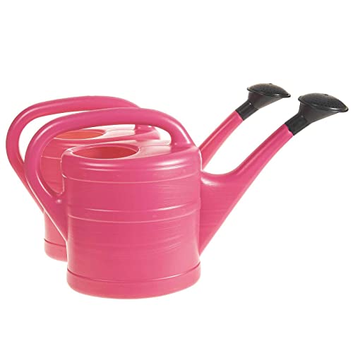 SIDCO Gießkanne pink 2 x Blumengießer Wasserkanne Blumengießkanne Kunststoff Kanne 5 Liter von SIDCO
