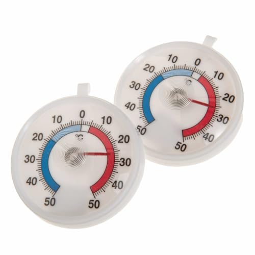 SIDCO Kühlschrankthermometer 2 Thermometer für Kühlschrank analog zur Aufhängung von SIDCO