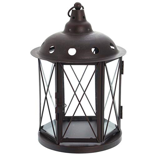 SIDCO Laterne Metall m. Aufhänger Windlicht Wandlaterne Kerzenhalter Lampe Gartenlampe von SIDCO