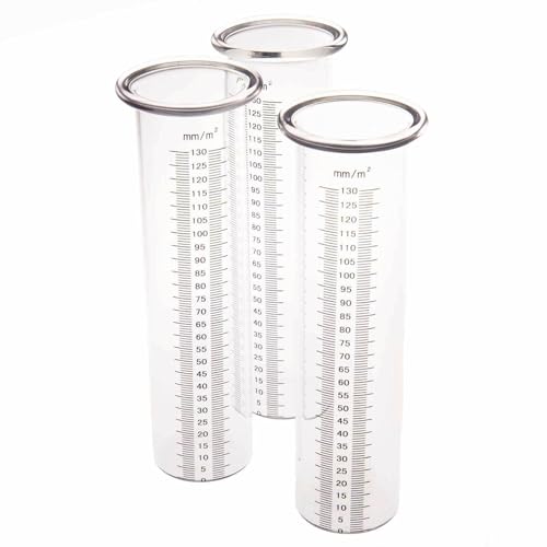 SIDCO Regenmesser 3X Ersatzglas Regenmesserglas Glaszylinder Niederschlagsmesser von SIDCO