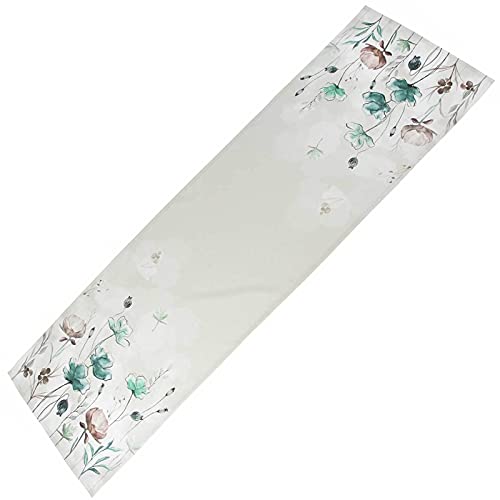 SIDCO Tischläufer Blüten blau Blumenwiese Deko Tischband Tischtuch Läufer 40x140cm von SIDCO