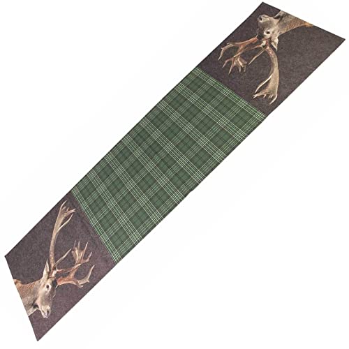 SIDCO Tischläufer Hüttenzauber Tischdecke Hirsch Tischdeko Landhaus Läufer 40x140cm von SIDCO