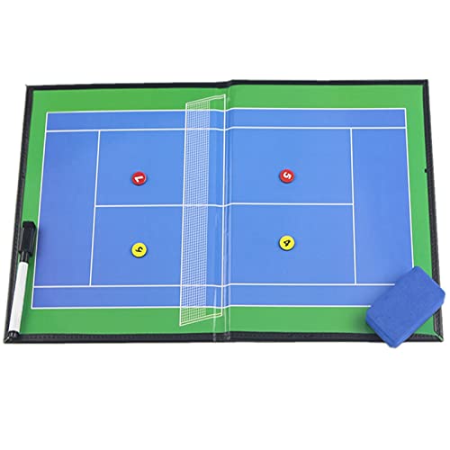 Faltbares Taktiktafel Tennis Professional Trainer Taktikmappe mit Marker Stift Magneten, Tennis Magnetic Coach Board für Die Schulung Oder Spielanalyse von SIDID