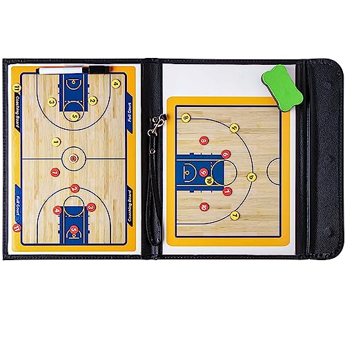 SIDID Taktikfolie Basketball Magneten Tragbares Taktikmappe Basketball, Professional Basketball Taktiktafel mit Trocken Abwischbarem Magnettafel-Set (53cm x 24cm) von SIDID