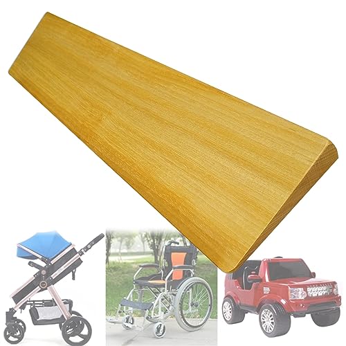 Türschwellenrampe für Rollstuhl Massivholz Tragbare Bordsteinkanten Rampe 1-5cm Hoch, Leichte Schwellenrampe für Türöffnung, Roller, Fahrrad, Garage (Size : 80x20x4cm) von SIDID