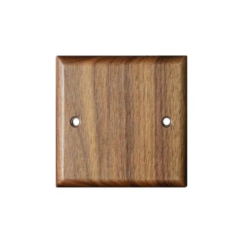 Retro Wippschalter-Steckdose aus massivem Holz und Messing im europäischen Vintage-Stil (blanko Panel) von SIDIFU