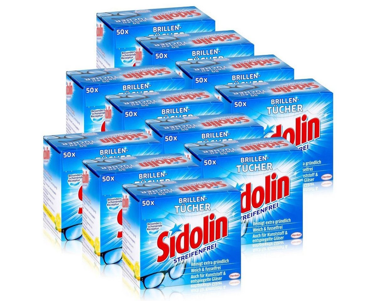 SIDOLIN Sidolin Brillen Putztücher 50 stk. Tücher - Reinigt extra gründlich (1 Reinigungstücher von SIDOLIN