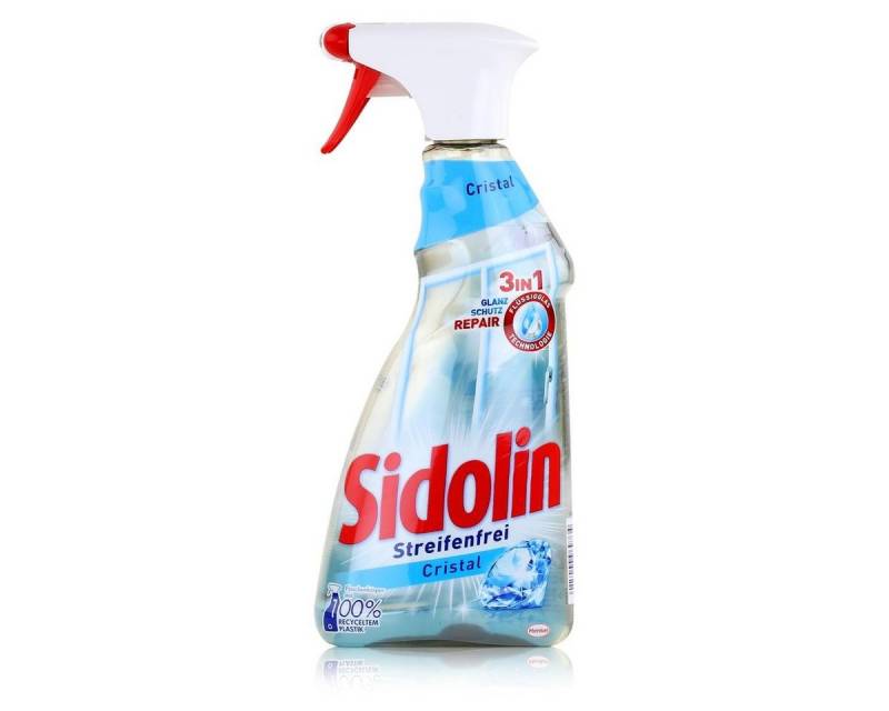 SIDOLIN Sidolin Streifenfrei Cristal 500ml - Glasreiniger, Fensterreiniger (1e Glasreiniger von SIDOLIN