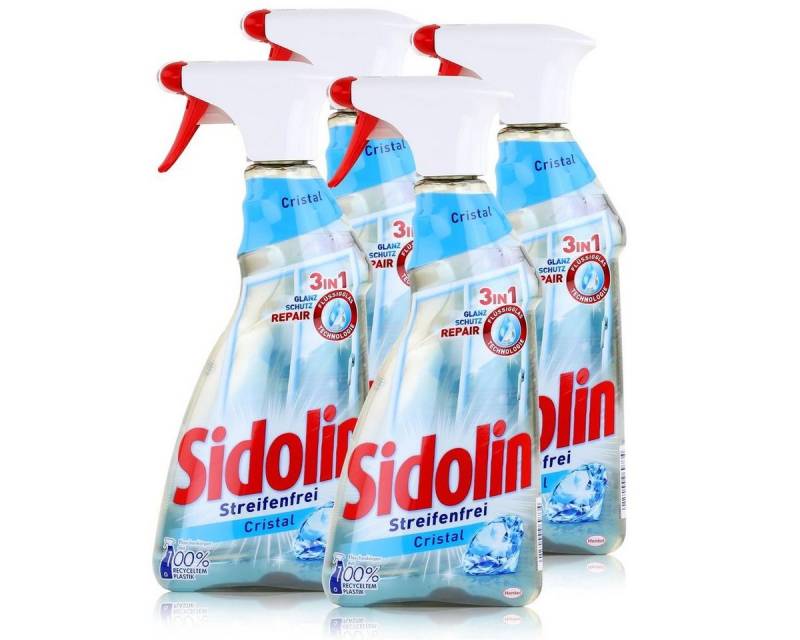 SIDOLIN Sidolin Streifenfrei Cristal 500ml - Glasreiniger, Fensterreiniger (4e Glasreiniger von SIDOLIN
