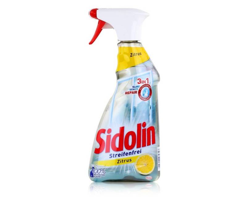 SIDOLIN Sidolin Streifenfrei Zitrus 500ml - Glasreiniger, Fensterreiniger (1er Glasreiniger SIDOLIN Sidolin Streifenfrei Zitrus 500ml - Glasreiniger, Fensterreiniger (1er Glasreiniger von SIDOLIN