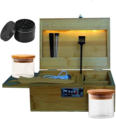 SIDUISDH Großes Bambus Box, Abschließbare Box Set mit Zahlenschloss, Abnehmbarem Tablett und alles Zubehör SIDUISDH Großes Bambus Box, Abschließbare Box Set mit Zahlenschloss, Abnehmbarem Tablett und alles Zubehör von SIDUISDH
