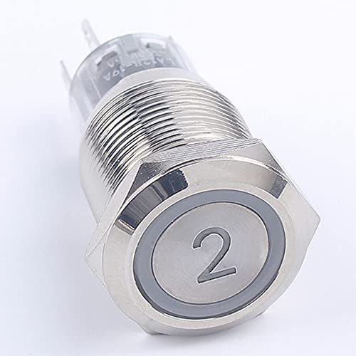 19mm Momentary Reset 0 1 2 3 4 5 6 7 8 9 10 Druckknopfschalter LED(2) von SIDYEUHB