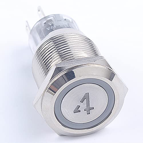 19mm Momentary Reset 0 1 2 3 4 5 6 7 8 9 10 Druckknopfschalter LED(4) von SIDYEUHB