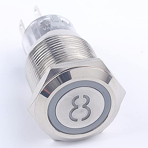 19mm Momentary Reset 0 1 2 3 4 5 6 7 8 9 10 Druckknopfschalter LED(8) von SIDYEUHB