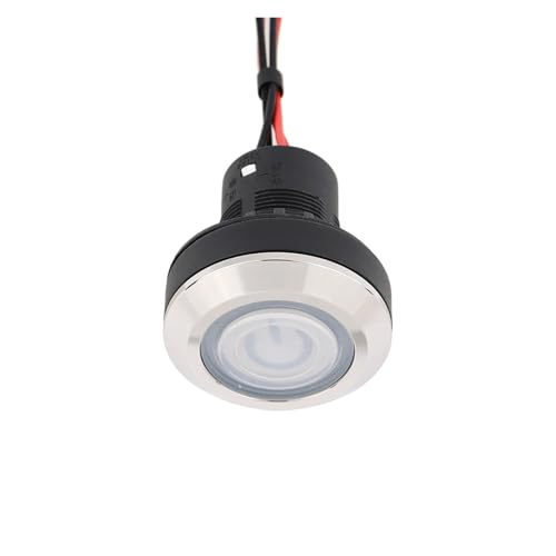 22mm Kunststoff-Druckknopfschalter mit Kabel, sofortige Rückstellung, selbstsichernd, 220 V, 12 V(Power,RESET_BLUE_12-24V) von SIDYEUHB