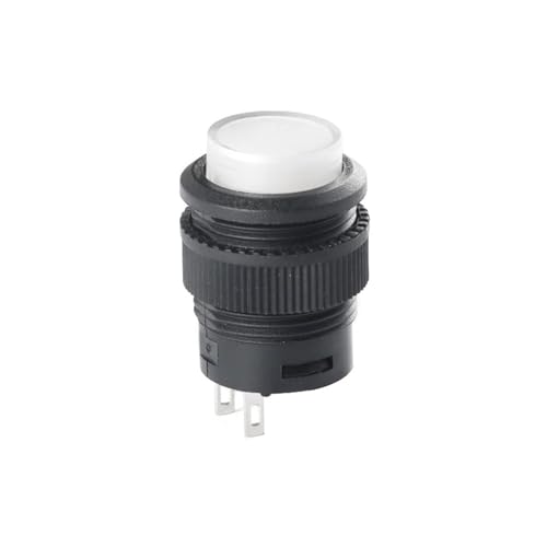 5 R16 Netzschaltertasten R16-503 blau gelb weiß LED selbstsichernde Reset-Taste 2P 4P(White 2P NO Lock) von SIDYEUHB