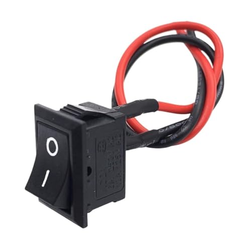 5 Stück Wippschalter 12 V mit Kabel 6 A/250 V 10 A/125 V(Spuare ON OFF) von SIDYEUHB