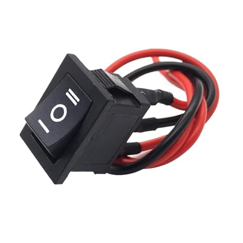 5 Stück Wippschalter 12 V mit Kabel 6 A/250 V 10 A/125 V(Spuare ON OFF ON) von SIDYEUHB
