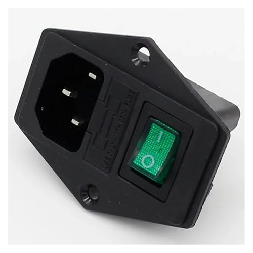 5-teilige Steckdose mit 10A Sicherungswippe(Green) von SIDYEUHB