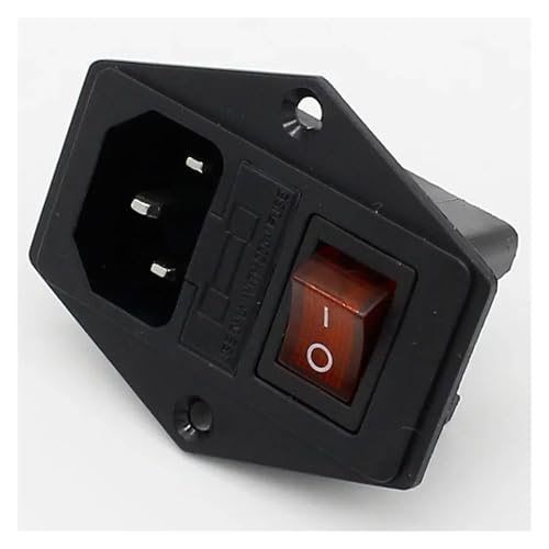 5-teilige Steckdose mit 10A Sicherungswippe(Red) von SIDYEUHB