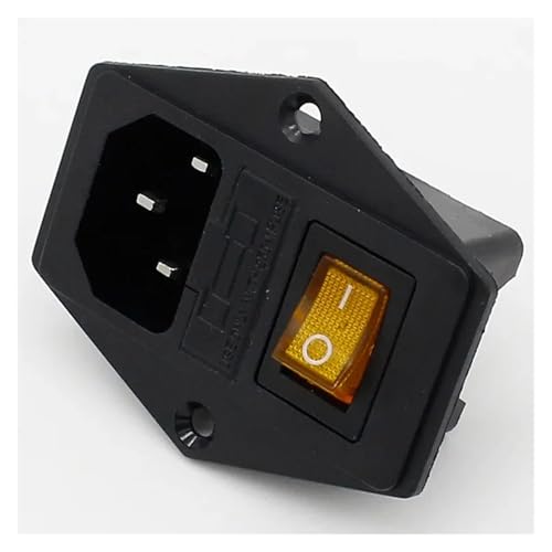 5-teilige Steckdose mit 10A Sicherungswippe(Yellow) von SIDYEUHB