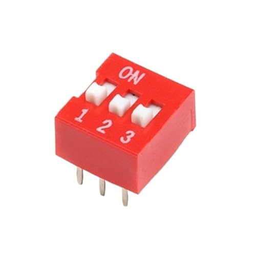 5-teiliges Schiebeschaltermodul 1 2 3 4 5 6 7 8 10 12PIN 2,54 mm DIP-Abstand(3Pin Red) von SIDYEUHB