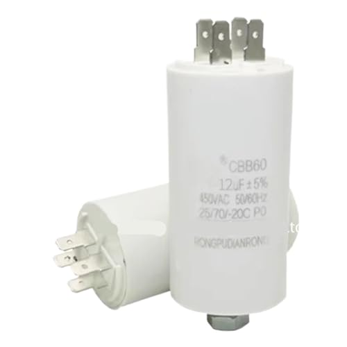 CBB60 Waschmaschinen-Luftpumpenmotorkondensator 450 V 450 VAC 20 UF 25 UF 30 UF 35 UF 40 UF 50 UF 60 UF mit 4 Bodeneinsätzen mit Schrauben(450V 10UF 77X40MM) von SIDYEUHB