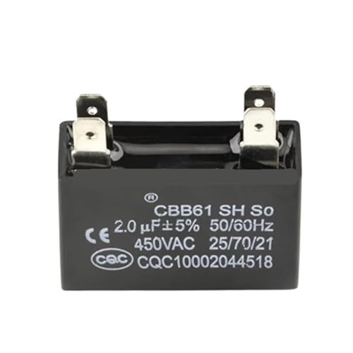 CBB61 Klimaanlage Außeneinheit Kondensator Lüfter Startkondensator 450VAC 450V 0,8UF 1UF 1,2UF 1,5UF 1,8UF 2UF 2,5UF 3UF(2UF 2PIN inserts) von SIDYEUHB
