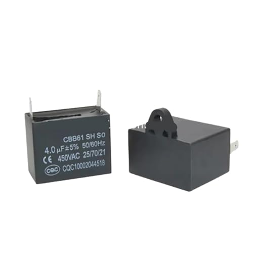 CBB61 Lüfter Klimaanlage Plug-in Startkondensator 1UF 1,2UF 1,5UF 2U 2UF 2,5UF 3U 3UF 3,5U 3,5UF 4U 4UF 450V zwei Pins(3.5UF 38X21X30MM) von SIDYEUHB