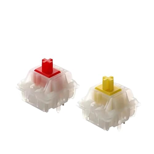 Schalter, rot, linear, vorgeschmiert, SMD-Schaftschalter for mechanische Tastatur, 5-polig(Milky red pro,30PCS) von SIDYEUHB