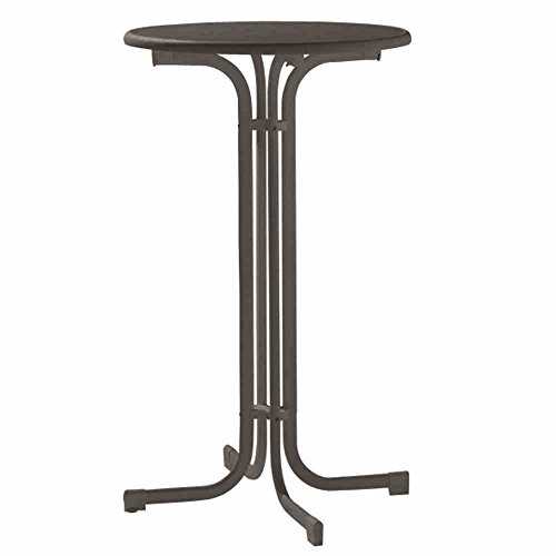 Sieger 237/A Party-Klapptisch mit mecalit-Pro-Platte Ø 70 cm, Stahlrohrgestell graphit, Tischplatte Schieferdekor anthrazit Sieger 237/A Party-Klapptisch mit mecalit-Pro-Platte Ø 70 cm, Stahlrohrgestell graphit, Tischplatte Schieferdekor anthrazit von SIEGER
