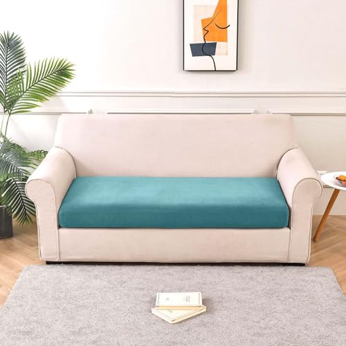 SIELUNO Samt-Stretch-Couch-Kissenbezüge, L-Form, separates Kissen, Couch, Chaiselbezug, elastischer Möbelschutz, Pfauenblau, 2-Sitzer SIELUNO Samt-Stretch-Couch-Kissenbezüge, L-Form, separates Kissen, Couch, Chaiselbezug, elastischer Möbelschutz, Pfauenblau, 2-Sitzer von SIELUNO