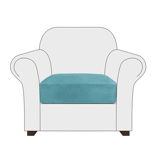SIELUNO Samt-Stretch-Couch-Kissenbezüge, L-Form, separates Kissen, Couch, Chaiselbezug, elastischer Möbelschutz, Pfauenblau, Einzelsitz SIELUNO Samt-Stretch-Couch-Kissenbezüge, L-Form, separates Kissen, Couch, Chaiselbezug, elastischer Möbelschutz, Pfauenblau, Einzelsitz von SIELUNO