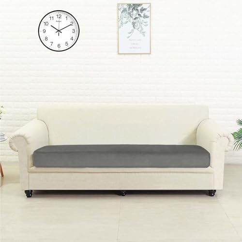 SIELUNO Samt-Stretch-Couch-Kissenbezüge, L-Form, separates Kissen, Couch, Chaiselbezug, elastischer Möbelschutz, grau, 3-Sitzer SIELUNO Samt-Stretch-Couch-Kissenbezüge, L-Form, separates Kissen, Couch, Chaiselbezug, elastischer Möbelschutz, grau, 3-Sitzer von SIELUNO