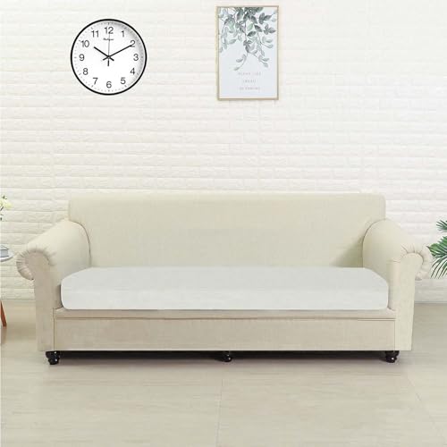 SIELUNO Samt-Stretch-Couch-Kissenbezüge, L-Form, separates Kissen, Couch, Chaiseliere, elastischer Möbelschutz, Weiß, 3-Sitzer SIELUNO Samt-Stretch-Couch-Kissenbezüge, L-Form, separates Kissen, Couch, Chaiseliere, elastischer Möbelschutz, Weiß, 3-Sitzer von SIELUNO