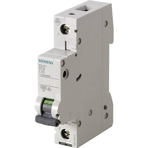 Siemens 5SL61066 Leitungsschutzschalter 6kA B6 1P in 1TE 230/400V, MCB, Sicherungsautomat… von SIEMENS