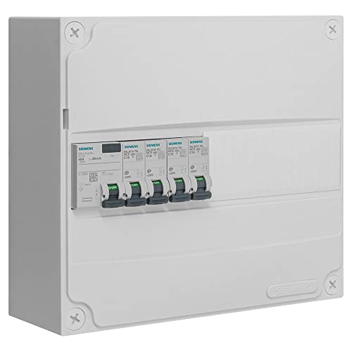 Siemens – 1-reihiges Bild, 1 Trennschalter, verschiedene 40 A, Typ AC + 4 Schutzschalter von Siemens
