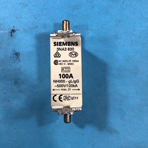 SIEMENS - NH-Sicherungseinsatz, NH000 100 A spannungsführende Grifflaschen, Stirnkennmelder SIEMENS - NH-Sicherungseinsatz, NH000 100 A spannungsführende Grifflaschen, Stirnkennmelder von SIEMENS