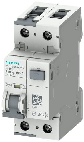 SIEMENS - Siemens 5SU13546KK10 FI/LS-Schalter RCBO 1P+N 10kA TypA 30mA B10 230V von SIEMENS