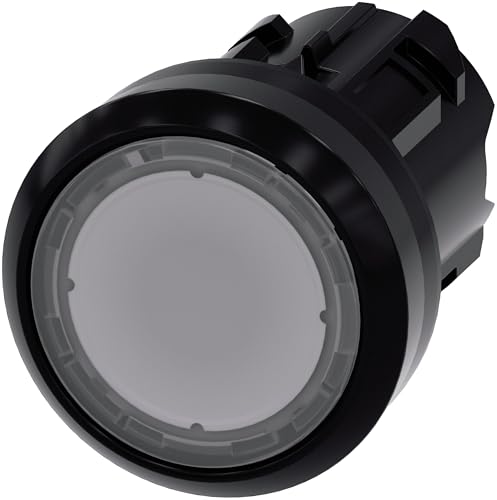 SIEMENS Sirius ACT 3SU10 Drucktastenkopf Ø 22mm, Klar Tastend Rund Kunststoff, IP66 von SIEMENS