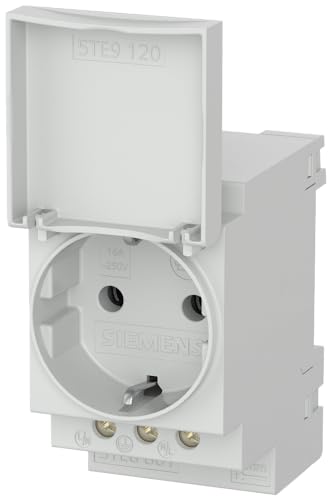 Hutschienen-Steckdose mit Klappdeckel Siemens 5TE6801 Grau 1 St. von SIEMENS