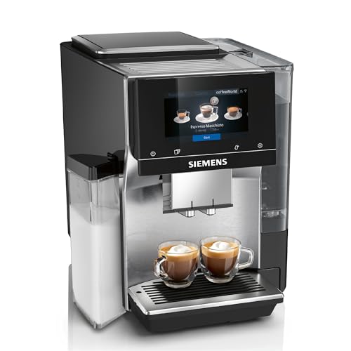 Siemens Kaffeevollautomat EQ700 TQ717D03, 36 internationale Kaffeespezialitäten, Cold Brew & Slow Brew, App-Steuerung, Full-Touch-Display, integrierter Milchbehälter, Edelstahl Schwarz Siemens Kaffeevollautomat EQ700 TQ717D03, 36 internationale Kaffeespezialitäten, Cold Brew & Slow Brew, App-Steuerung, Full-Touch-Display, integrierter Milchbehälter, Edelstahl Schwarz von SIEMENS