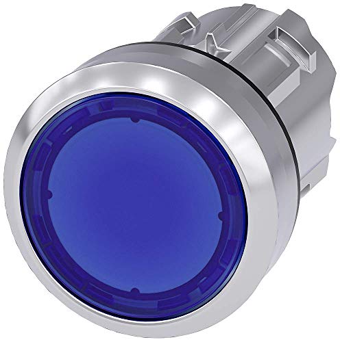 Siemens SIRIUS ATC Taster 22 mm rund Metall/A glänzend blau Taste galvanisiert von SIEMENS