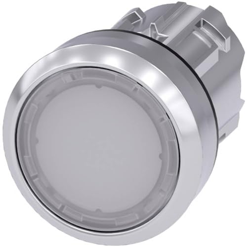 Siemens 3SU10510AB600AA0 3SU1051-0AB60-0AA0 Leuchtdrucktaster Betätiger flach, Frontring Metall, Hochglanz Weiß 1 St. Siemens 3SU10510AB600AA0 3SU1051-0AB60-0AA0 Leuchtdrucktaster Betätiger flach, Frontring Metall, Hochglanz Weiß 1 St. von SIEMENS